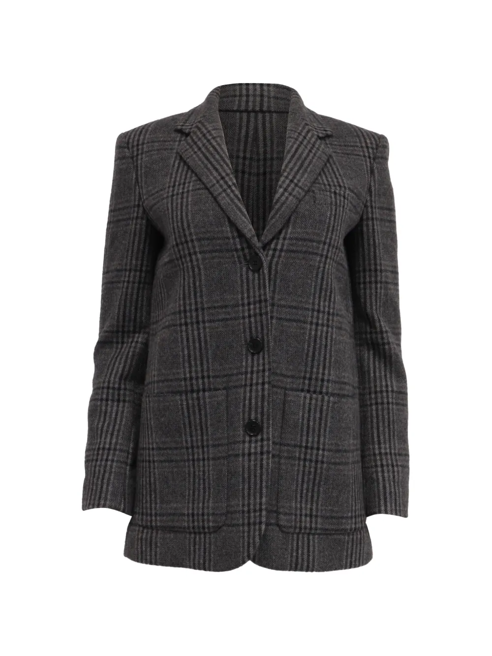 Theory Elbow-Patch plaid blazer - Grigio
