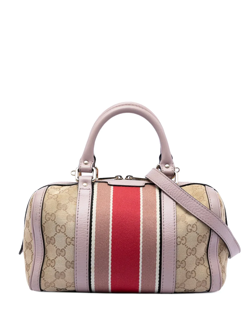 Gucci Pre-Owned 2016-2026 Small GG Canvas Web Joy Boston Bag satchel - Toni neutri