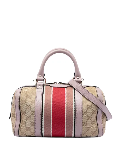 Gucci Pre-Owned 2016-2026 Small GG Canvas Web Joy Boston Bag satchel