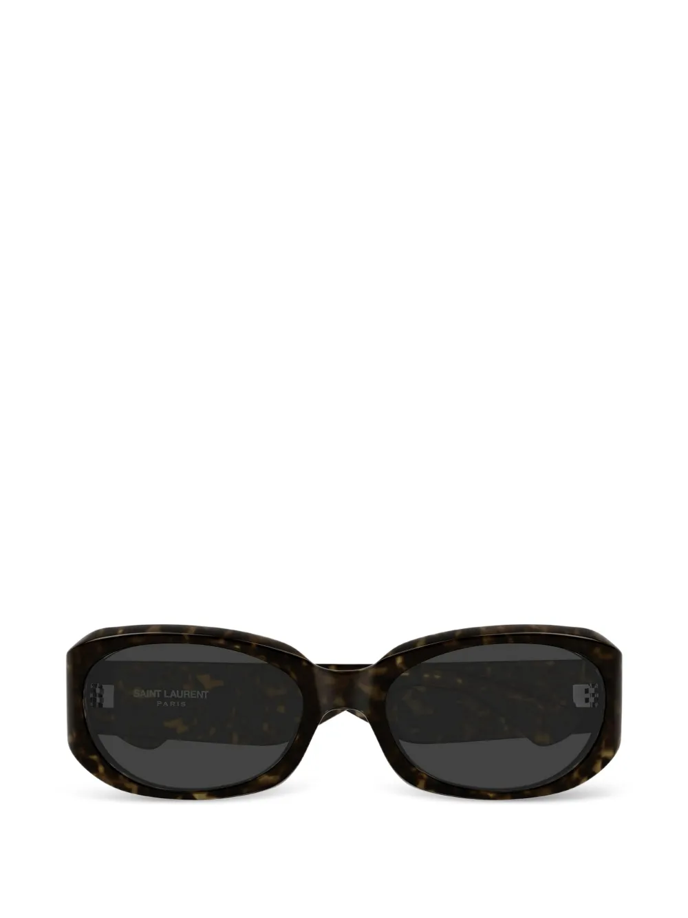 Saint Laurent rectangle-frame sunglasses - Braun