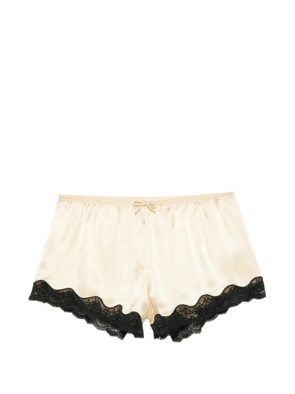 ROTATE BIRGER CHRISTENSEN lace-trim bow-detail shorts - Toni neutri