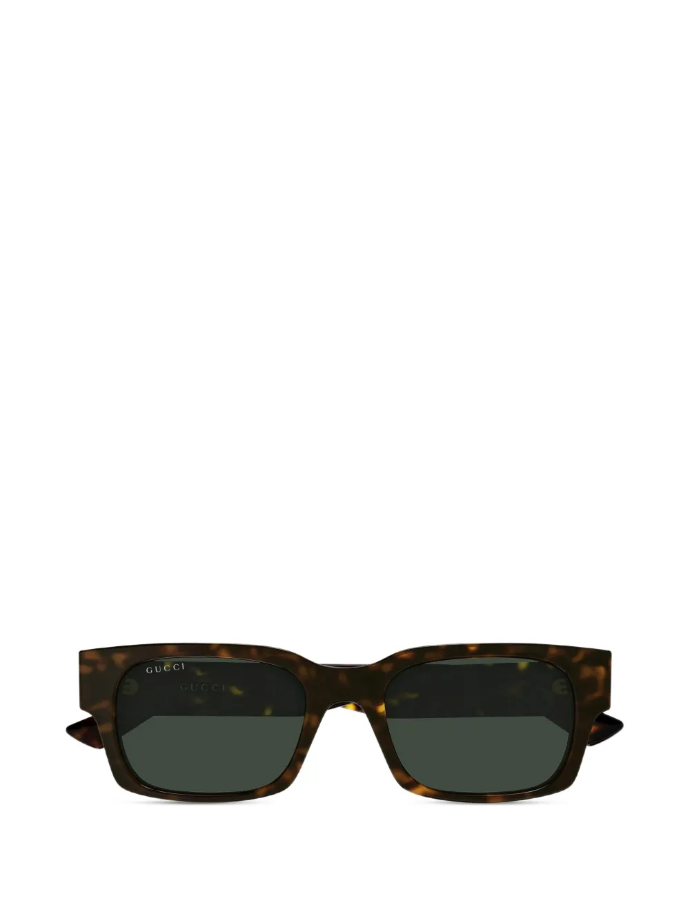Gucci Eyewear tortoiseshell-effect rectangle-frame sunglasses - Marrone