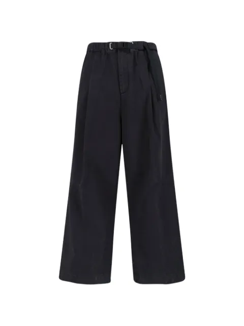 White Sand belted pleated trousers