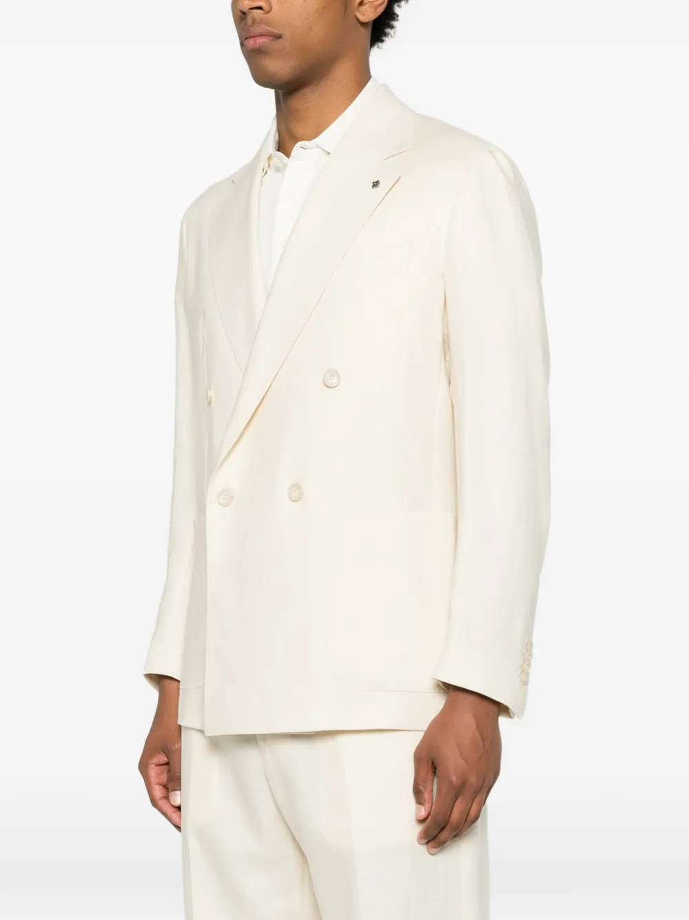 Tagliatore Blazer met dubbele rij knopen Beige