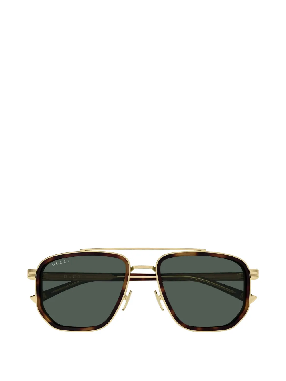 Gucci Eyewear geometric-frame double-bridge sunglasses - Marrone