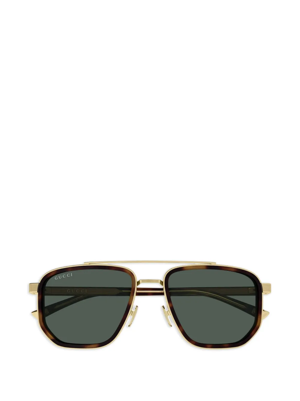 Gucci Eyewear geometric-frame double-bridge sunglasses - Marrone
