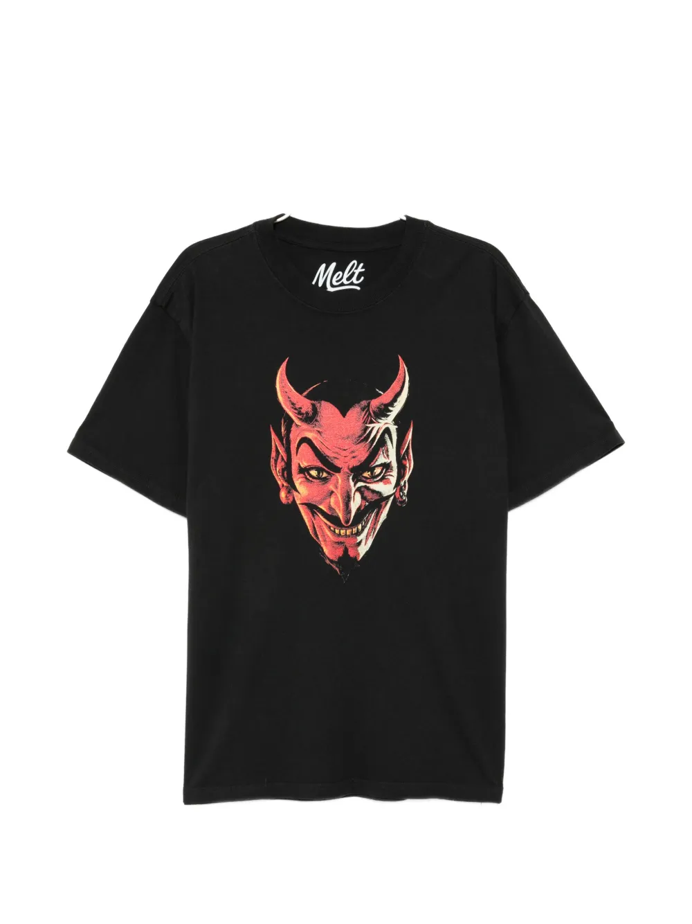 Melt graphic-print T-shirt - Schwarz
