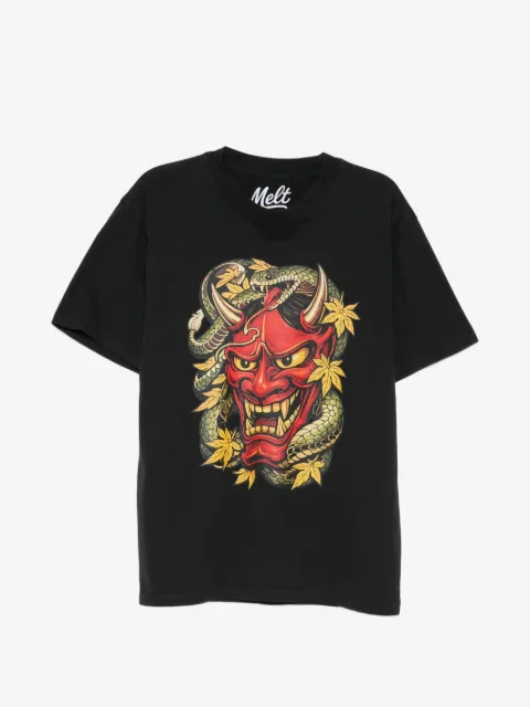 Melt graphic-print crew-neck T-shirt