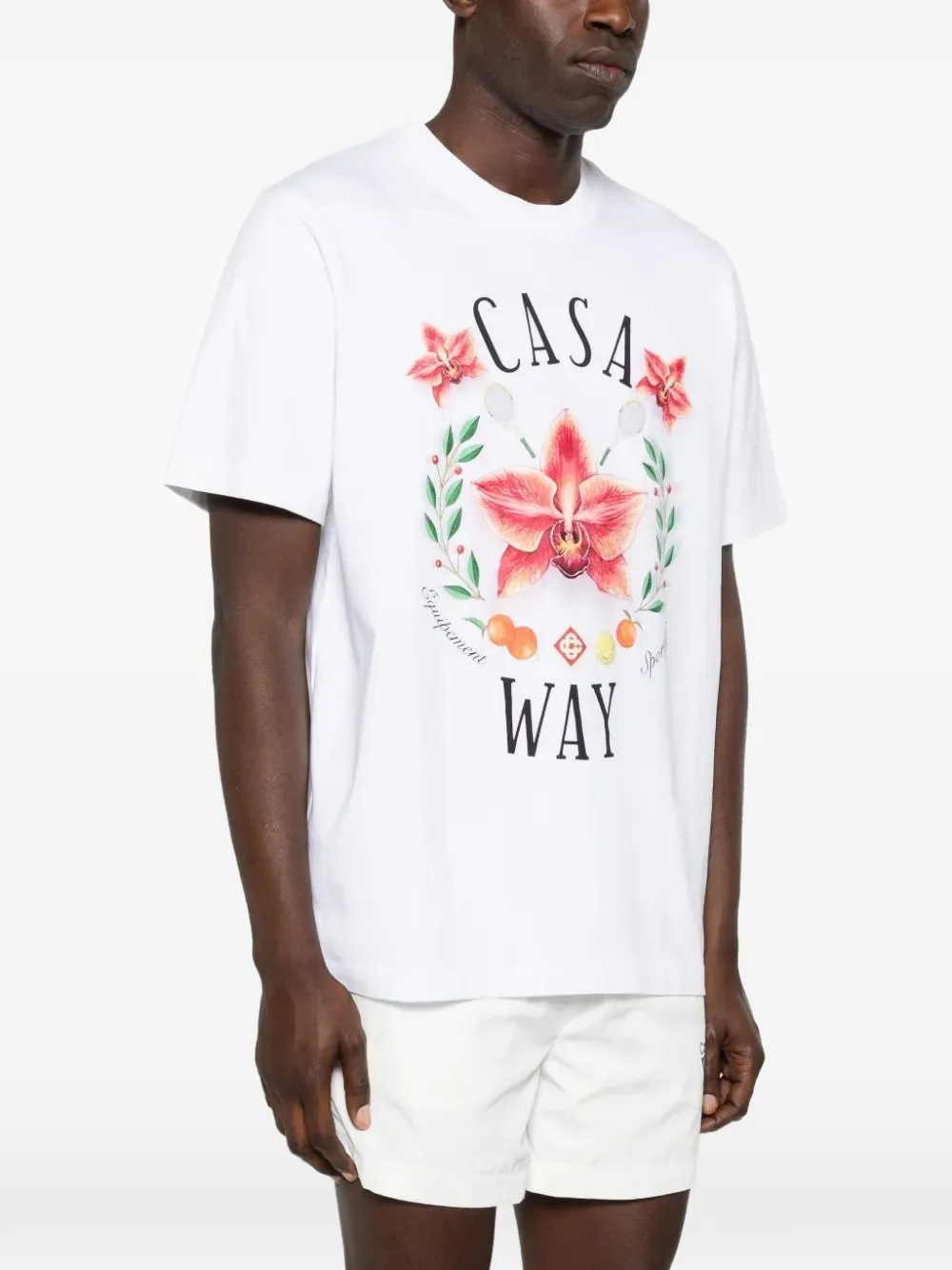 Casablanca T-shirt met logoprint Wit