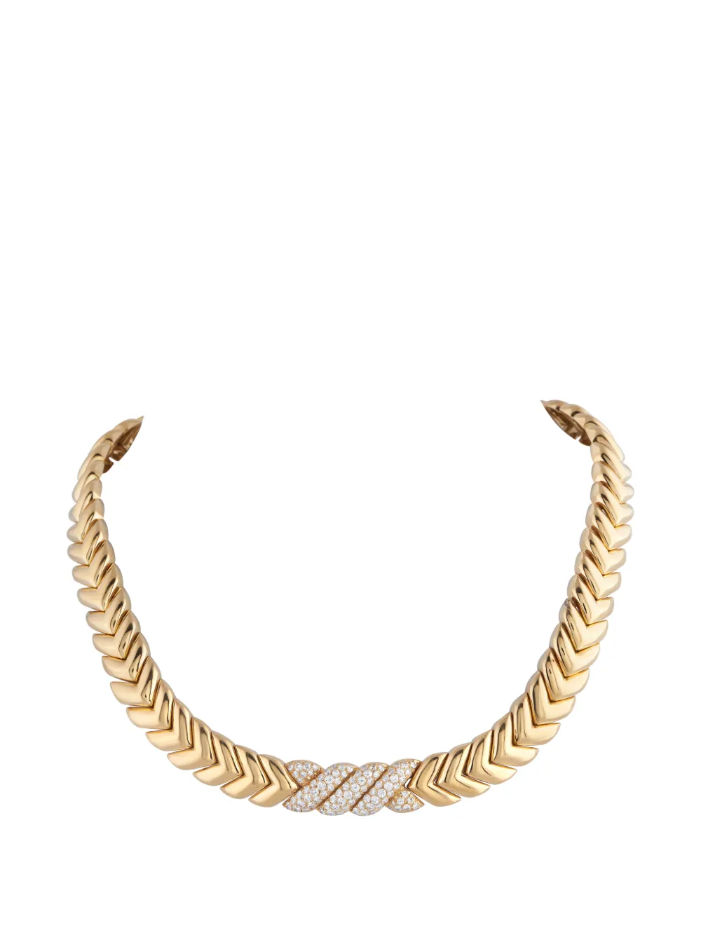 Van Cleef & Arpels diamond chevron necklace - Oro