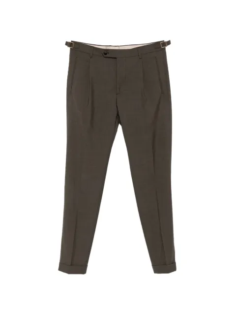 Berwich pleated side-adjuster trousers