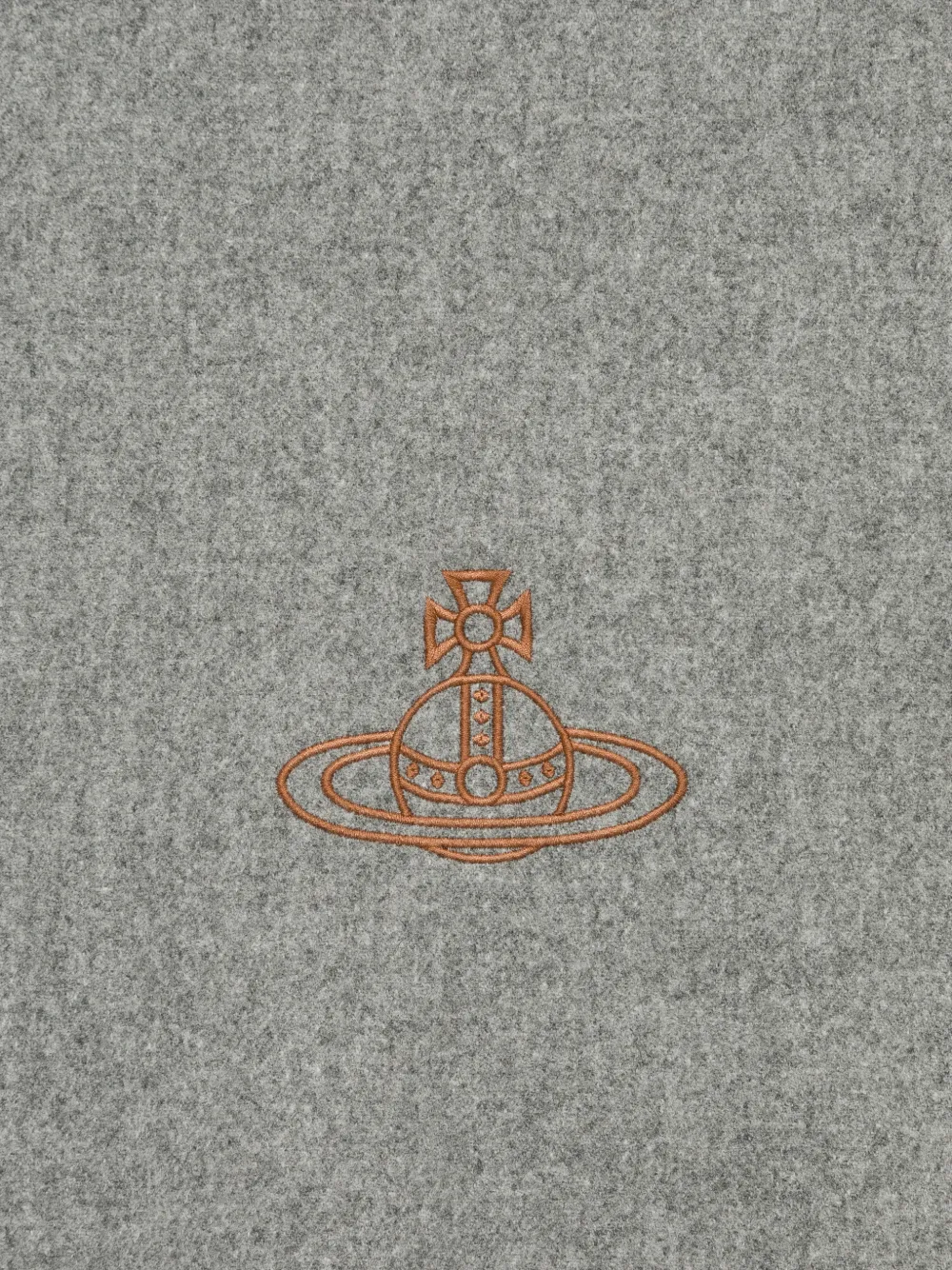 Vivienne Westwood embroidered Orb long scarf Grijs