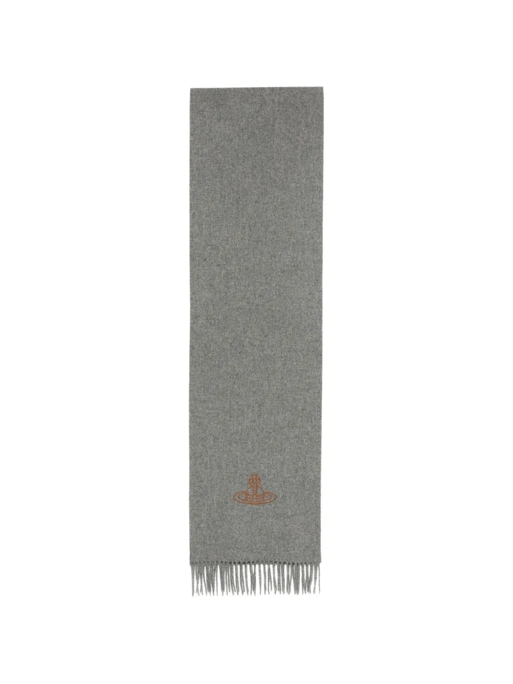 Vivienne Westwood embroidered Orb long scarf Grijs