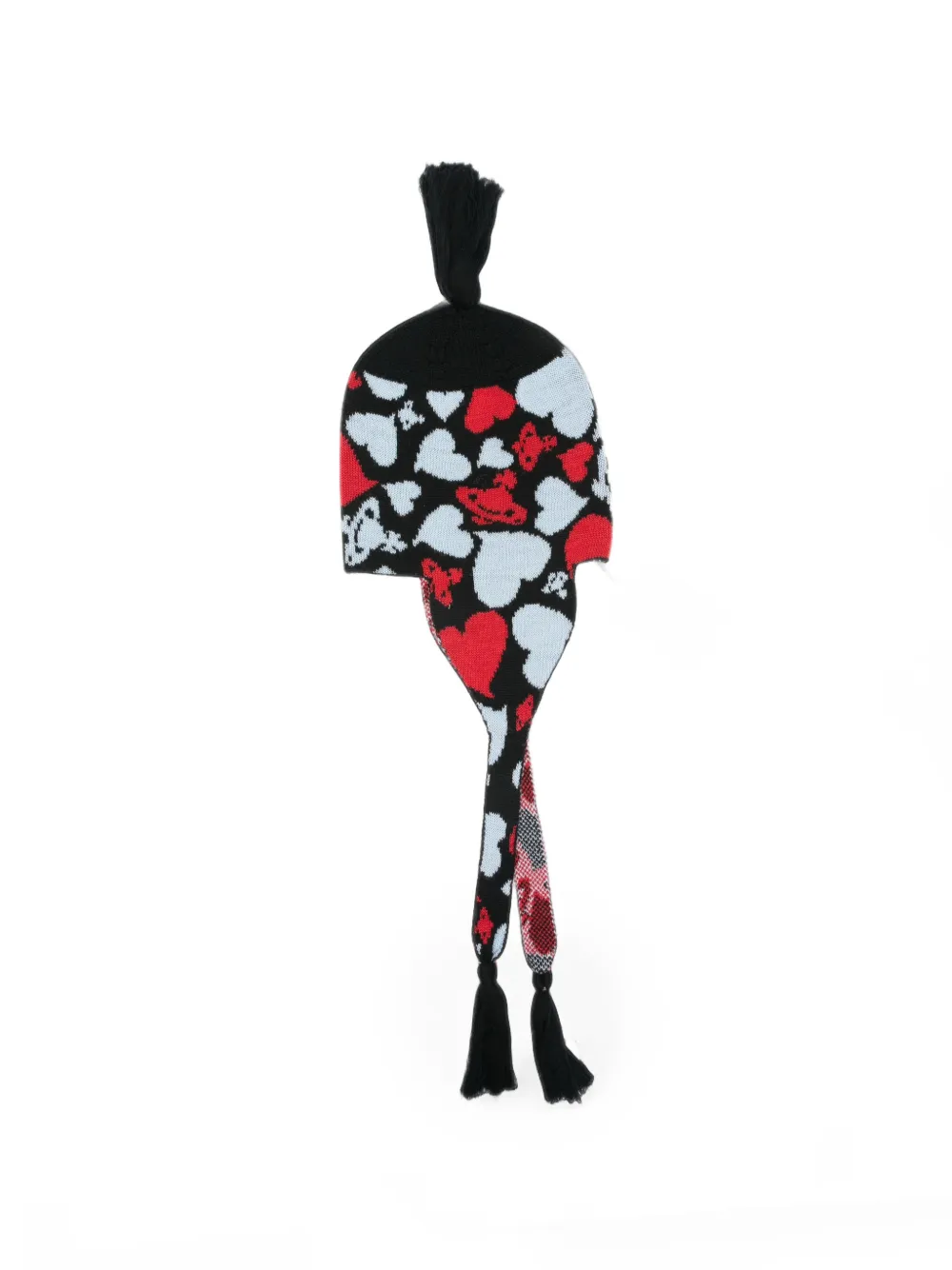 Vivienne Westwood Muts met hart- en Orb-patroon Zwart