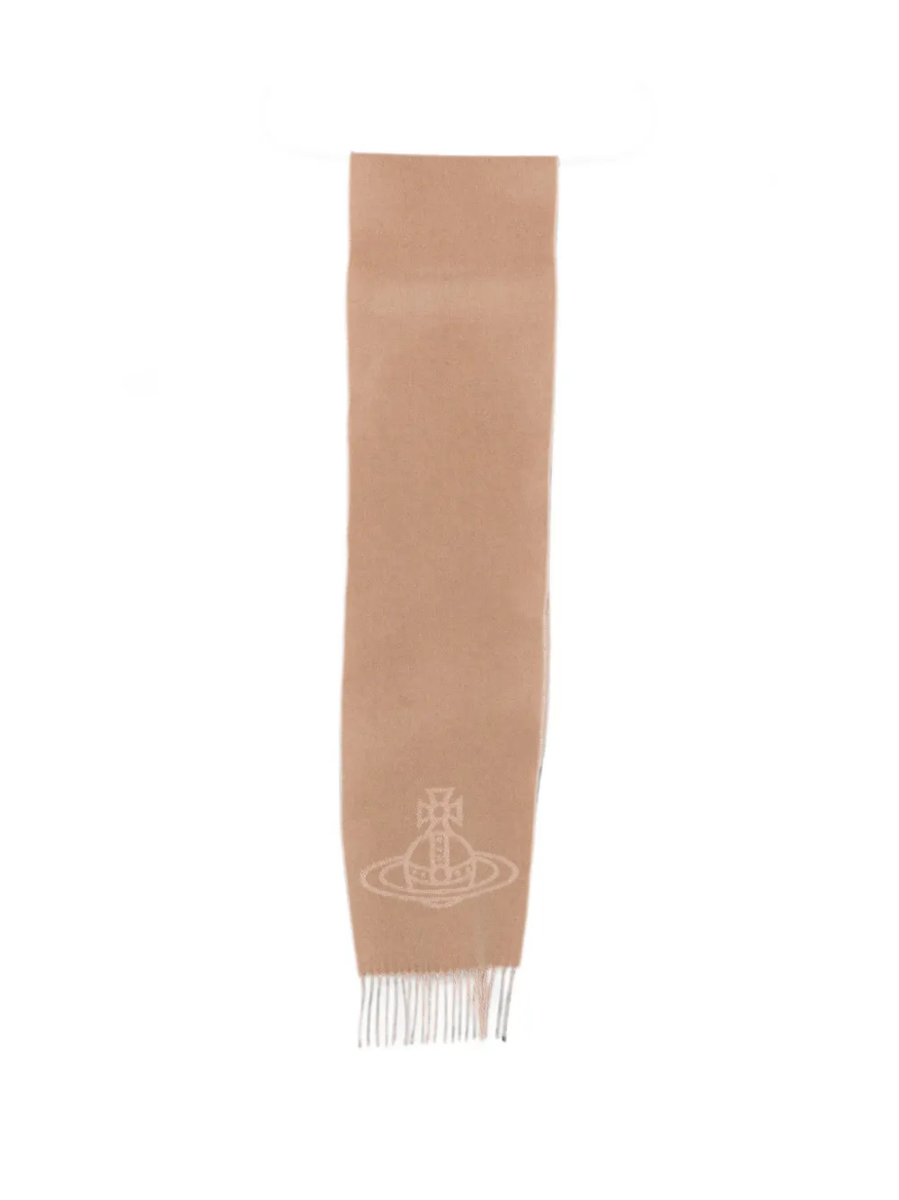 Vivienne Westwood Orb-motif fringed scarf - Toni neutri