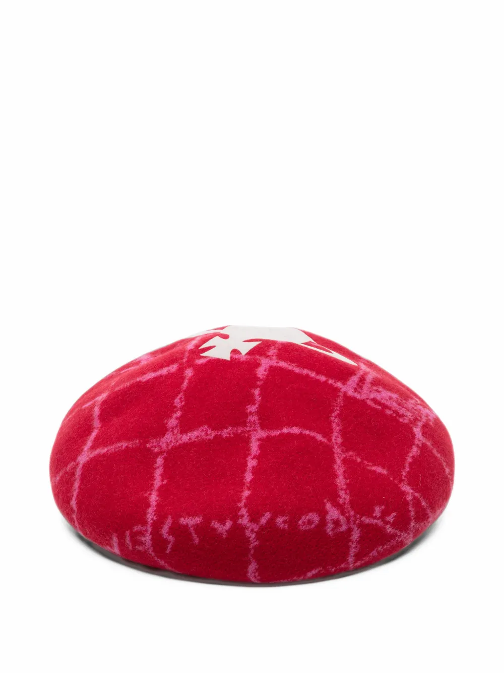 Vivienne Westwood Orb argyle beret - Rosso