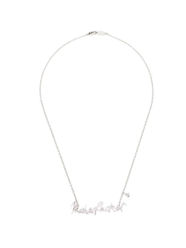 Vivienne Westwood Motherfucker Pendant Necklace in Silver