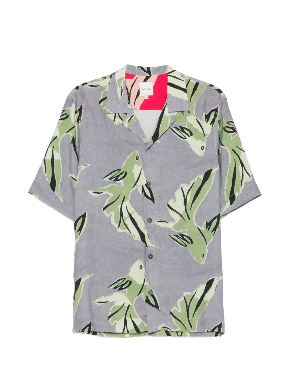 Paul Smith fish-print short-sleeve shirt - Purple