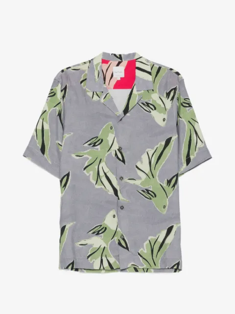 Paul Smith fish-print short-sleeve shirt