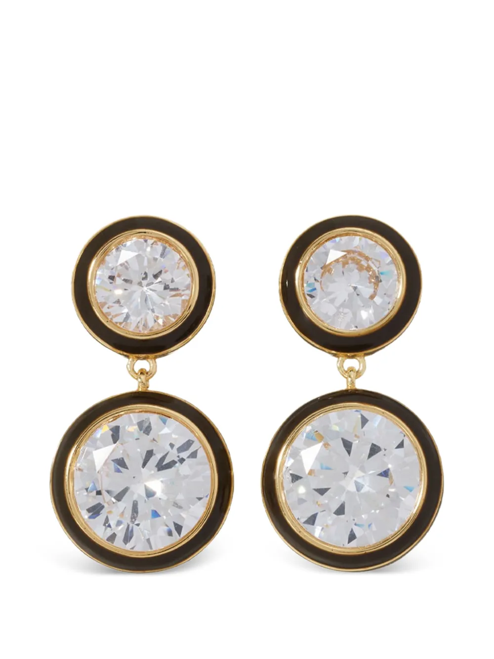 Roxanne Assoulin Cubic double-drop earrings - Bianco