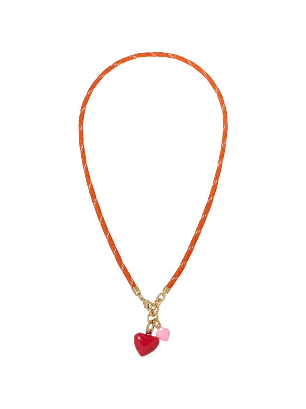 Roxanne Assoulin Happy Cord heart-pendant necklace - Rosso