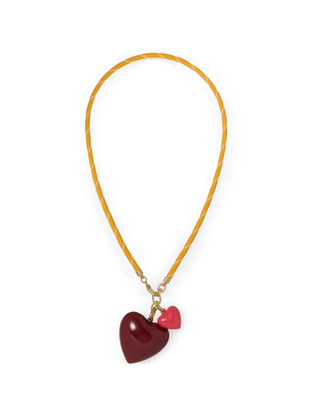 Roxanne Assoulin Happy Cord heart-pendant necklace - Marrone