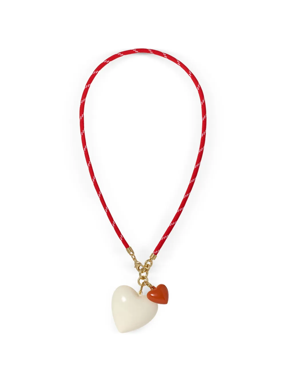 Roxanne Assoulin Happy Cord heart-pendant necklace - Rosso