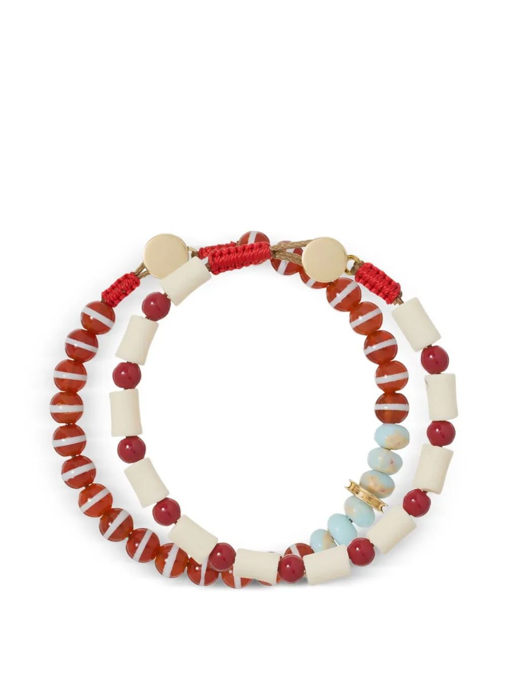 Roxanne Assoulin Set di 2 bracciali a righe - Rosso