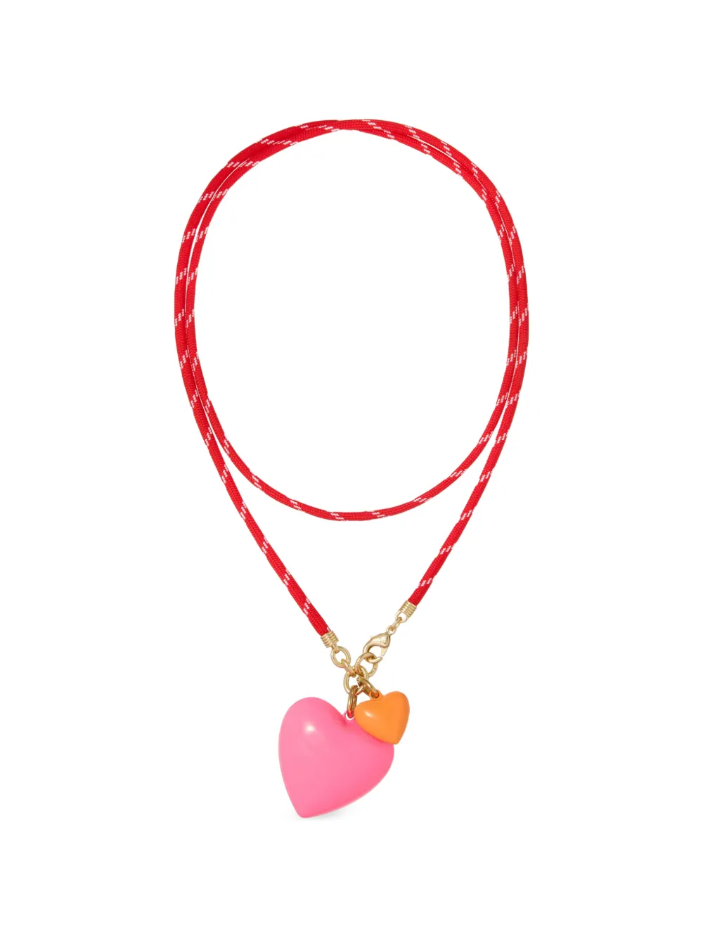 Roxanne Assoulin Happy Cord heart-pendant necklace - Rosa