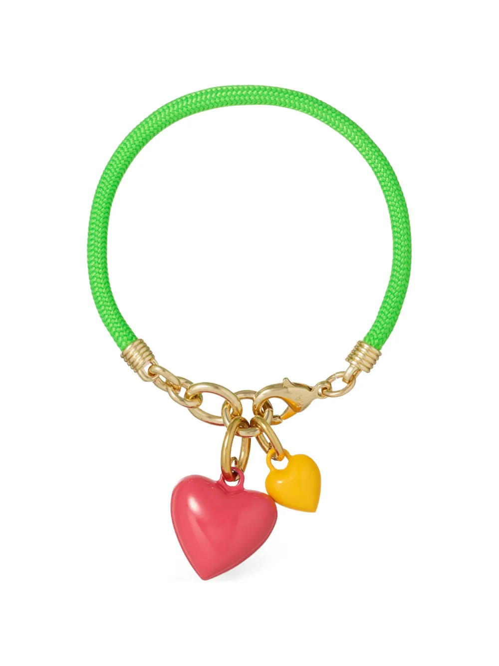 Roxanne Assoulin Happy Cord heart-charm bracelet - Rosa
