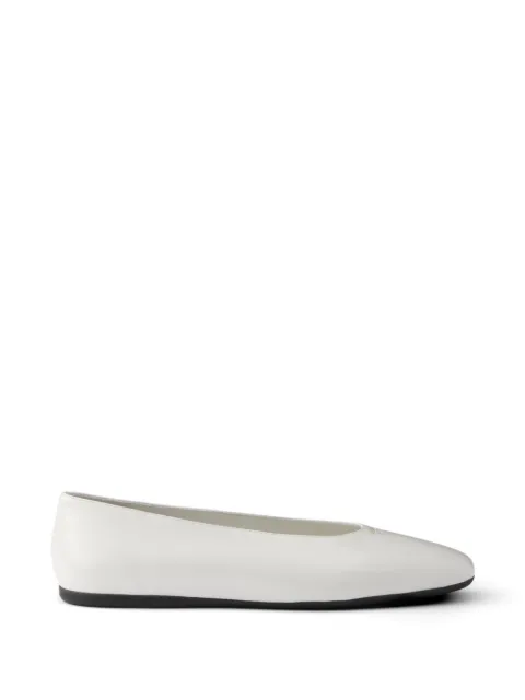 Prada brushed leather ballerinas