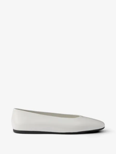 Prada brushed leather ballerinas