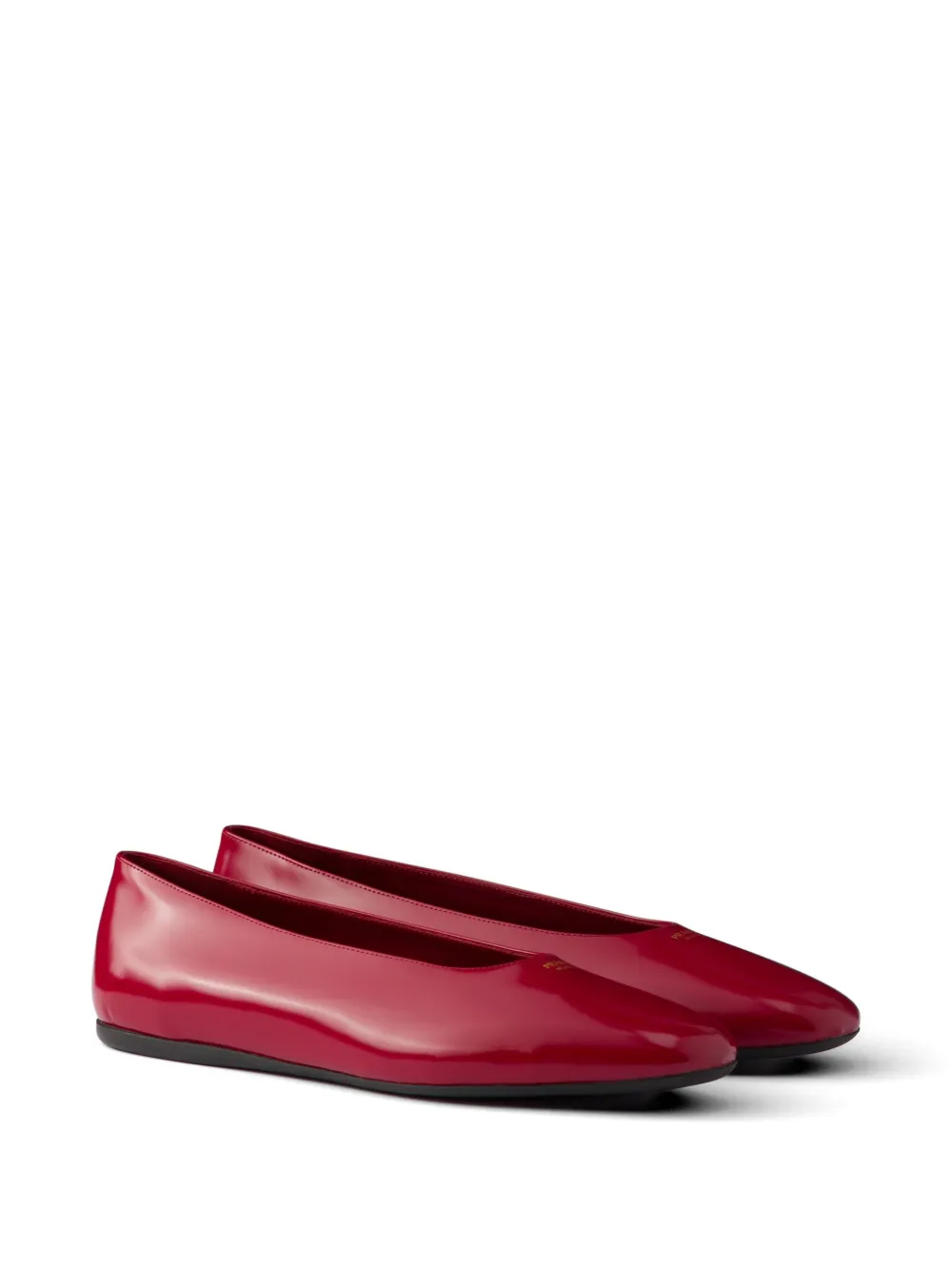 Prada Ballerina's van geborsteld leer Rood