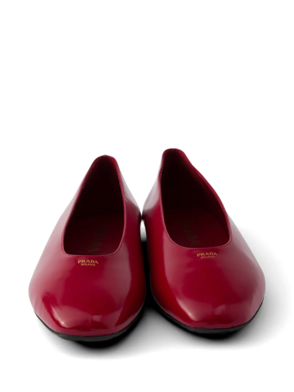 Prada Ballerina's van geborsteld leer Rood