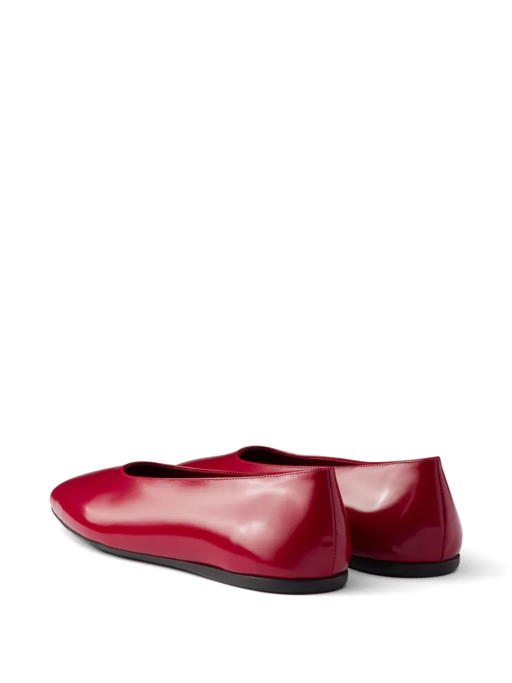 Prada Ballerina's van geborsteld leer Rood