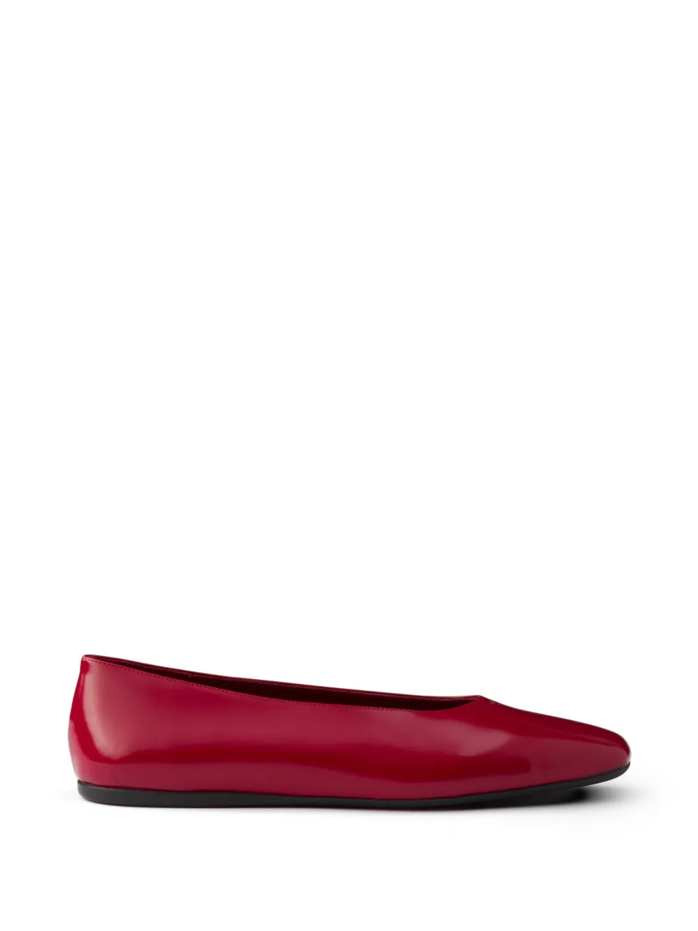 Prada brushed leather ballerinas - Red