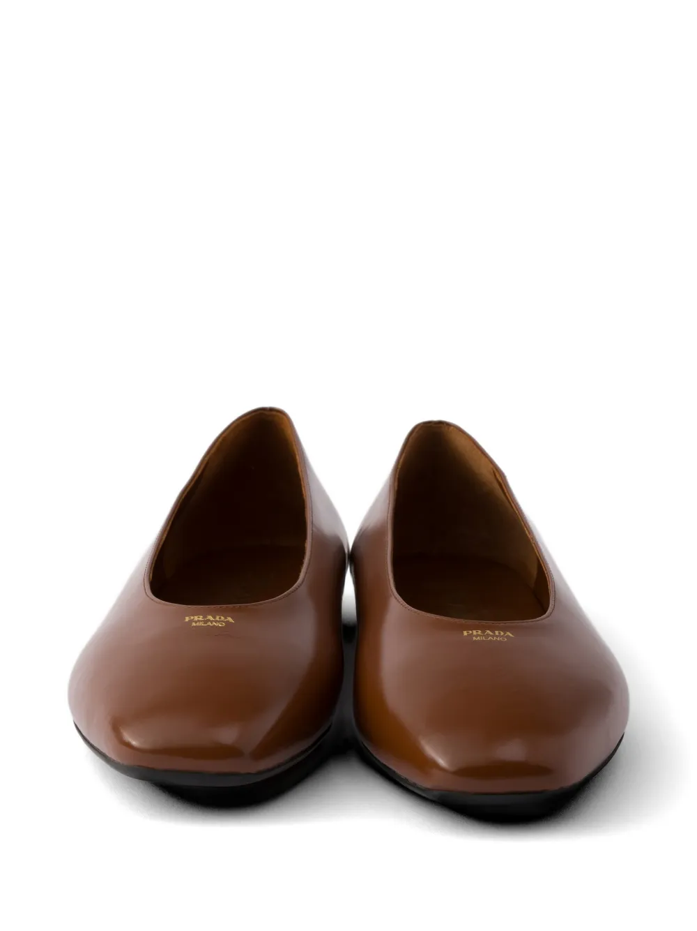 Prada Ballerina's van geborsteld leer Bruin