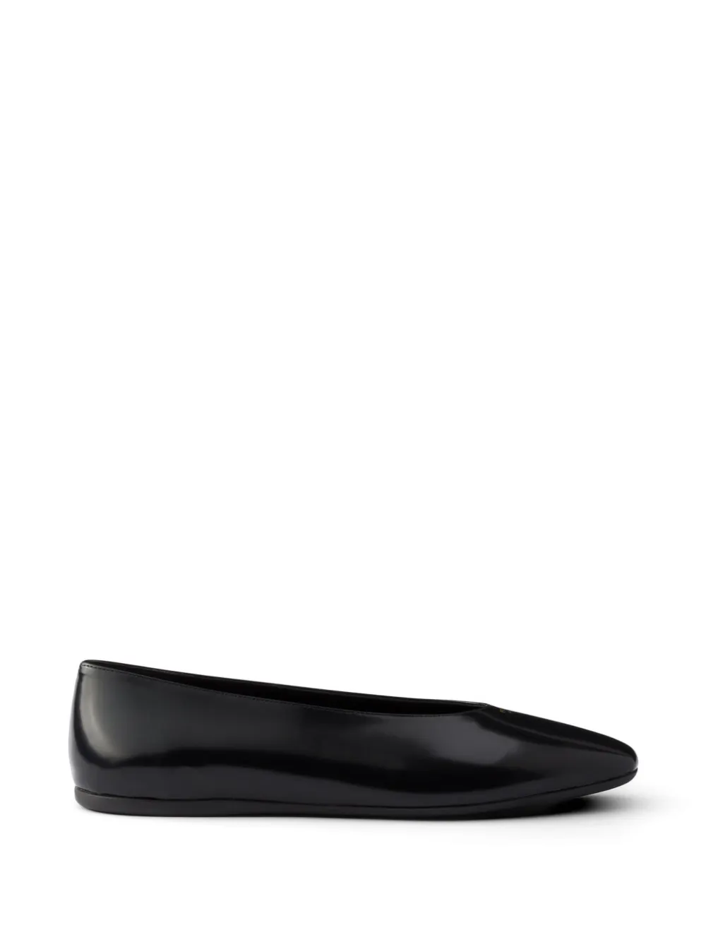 Prada brushed leather ballerinas - Nero
