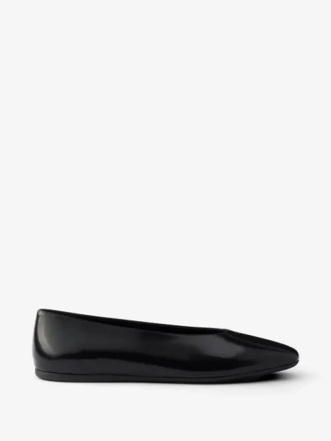 Prada brushed leather ballerinas