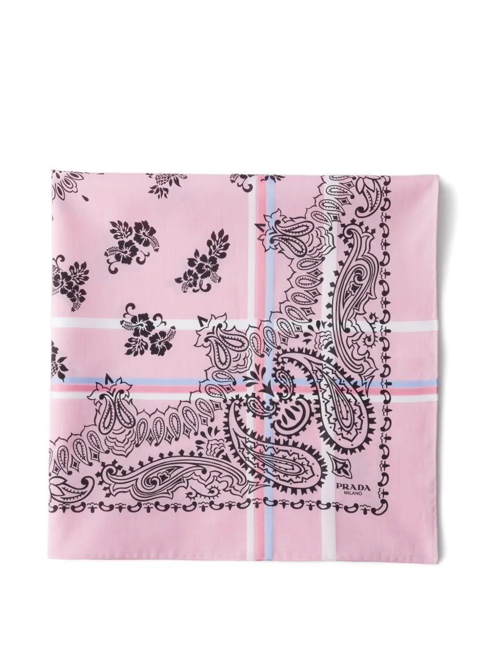 Prada Baumwollschal mit Print 65 - Rosa