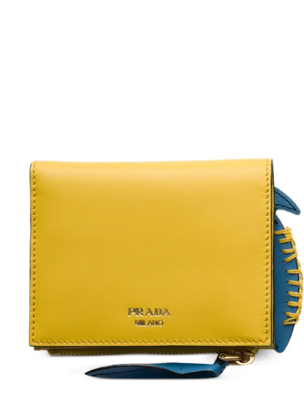 Prada レザー 財布 S | イエロー | FARFETCH JP