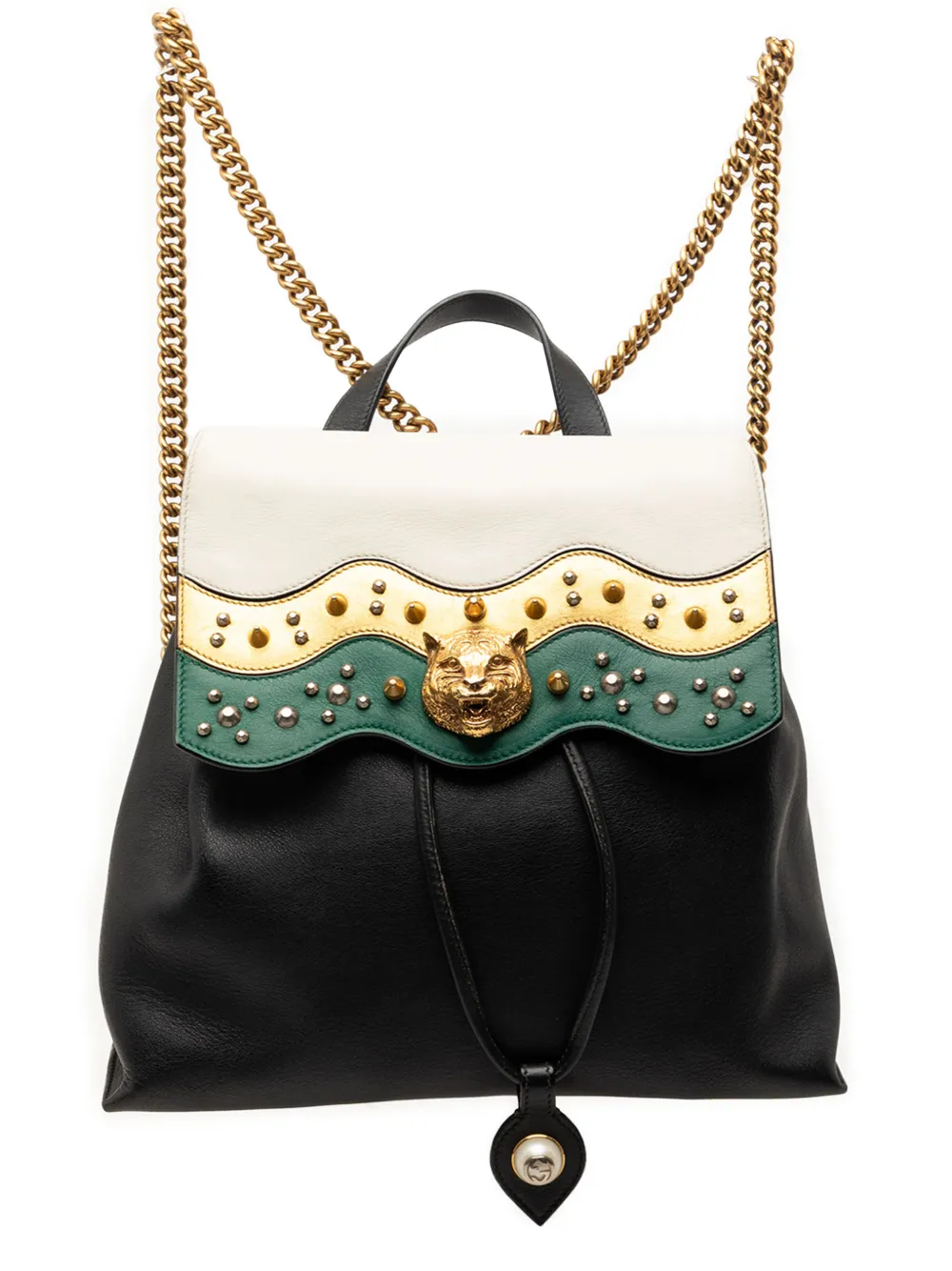 Gucci Pre-Owned 2000-2015 Leather Studded Animalier Malin backpack - Nero