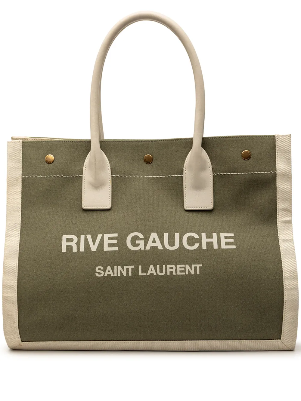 Saint Laurent Pre-Owned 2022 Small Canvas Rive Gauche tote bag - Grün