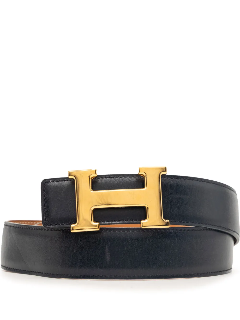Hermès Pre-Owned 1997 Box Calf Constance H belt - Nero