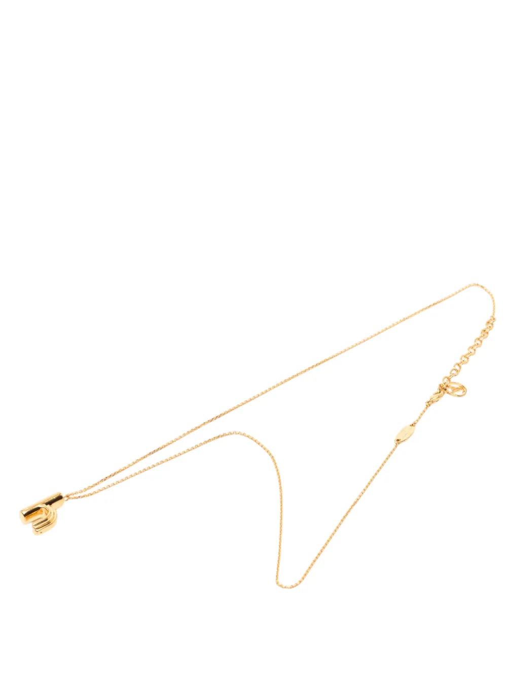 Louis Vuitton Pre-Owned 2019 Gold Plated LV and Me Letter h Pendant Necklace costume necklace - Oro