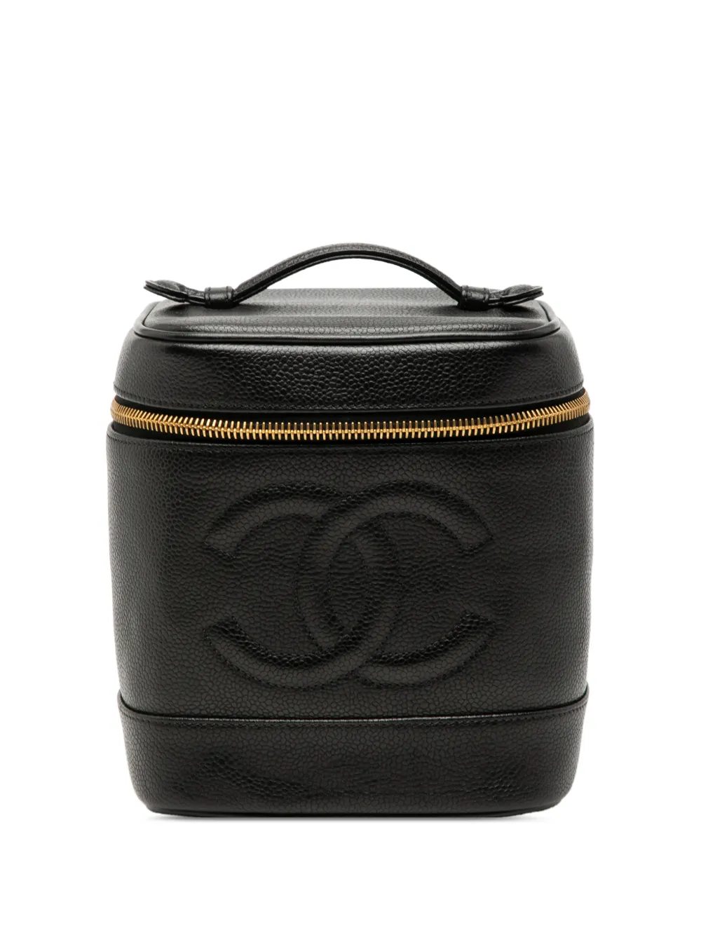 CHANEL Pre-Owned 1996-1997 CC Caviar vanity bag - Nero