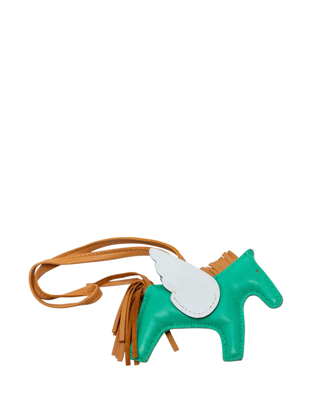  Hermès Pre-owned Portachiavi Milo Grigri Rodeo Pegase Pm In Pelle Di Agnello E Pelle Swift 2022 - Verde 