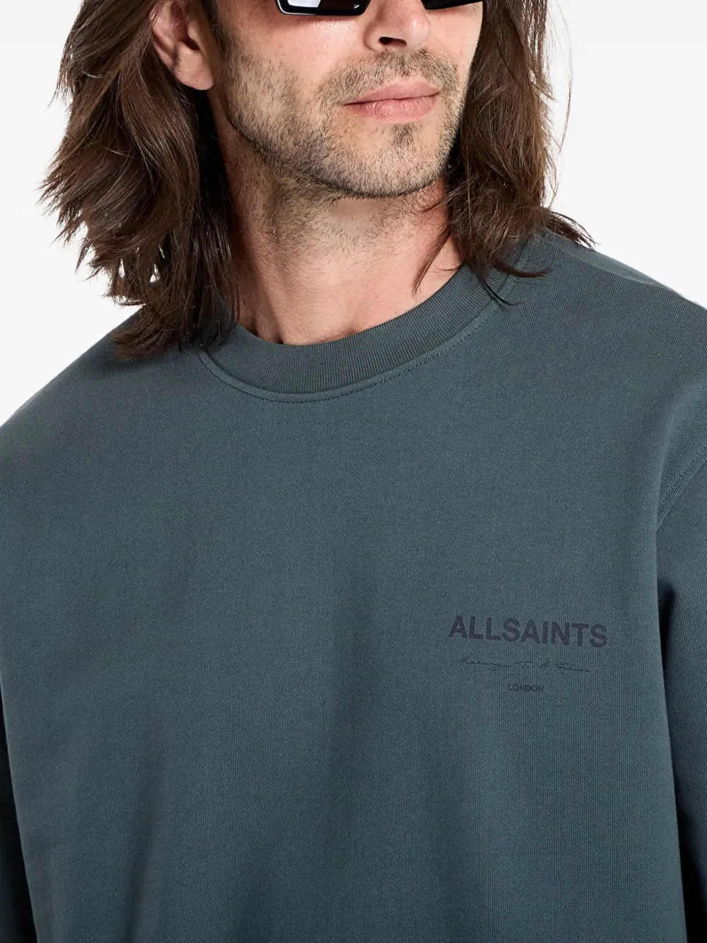 AllSaints Future sweater met ronde hals Blauw