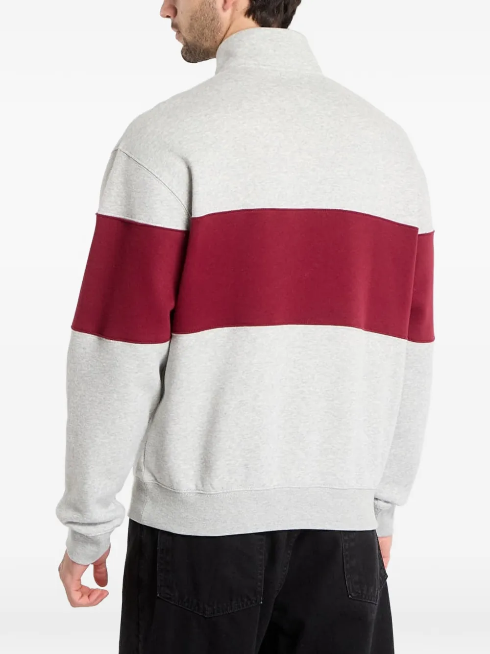 GAP Trui met geborduurd logo en colourblocking Grijs