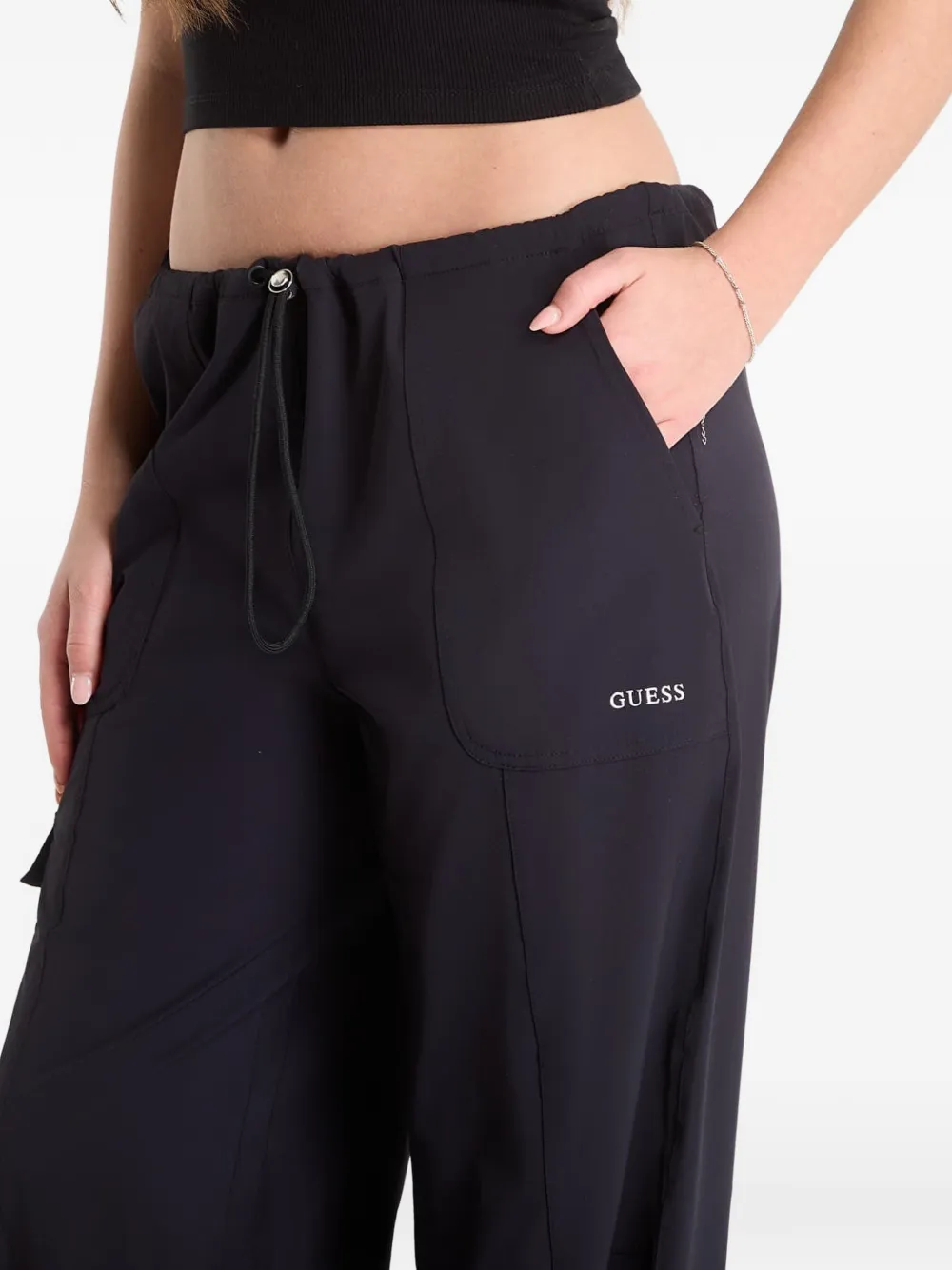 GUESS USA Nat cargo broek Zwart